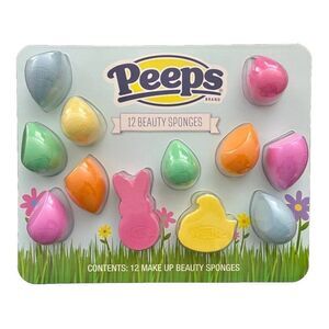 PEEPS 12 Piece Makeup Beauty Blender Sponges Easter, Use Wet or Dry, NEW Sealed